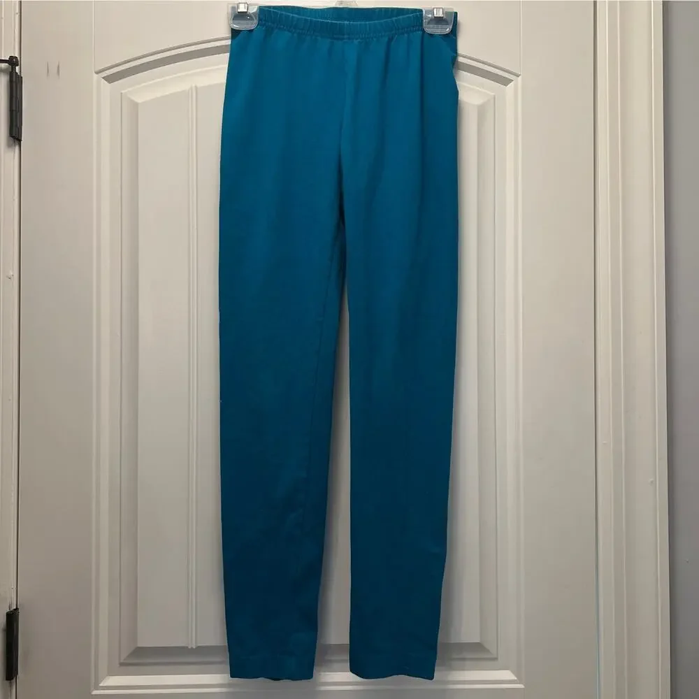 Hanna Anderson Girls Cotton Pull On Ribbed Leggings Size 160 US‎ 14-16 Green